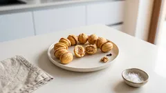 Plnené oriešky z formičiek: krehké škrupinky a rýchly krém zo salka