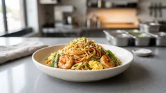 Pad Thai s krevetami za pár minút: ryžové rezance vo woku s limetkou a arašidmi